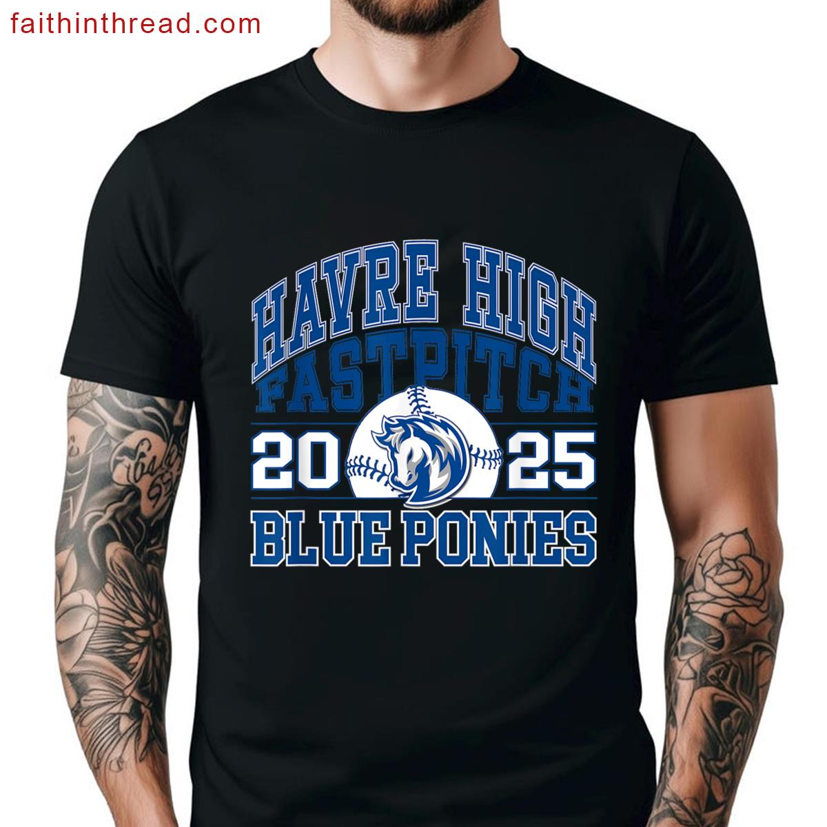 2025 Havre High School Blue Pony Fastpitch Shirt