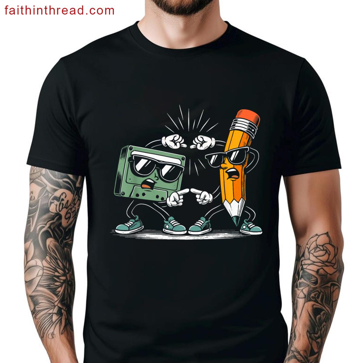 70s 80s 90s Audio Cassette Tape Men Women Kids Funny Retro Shirt