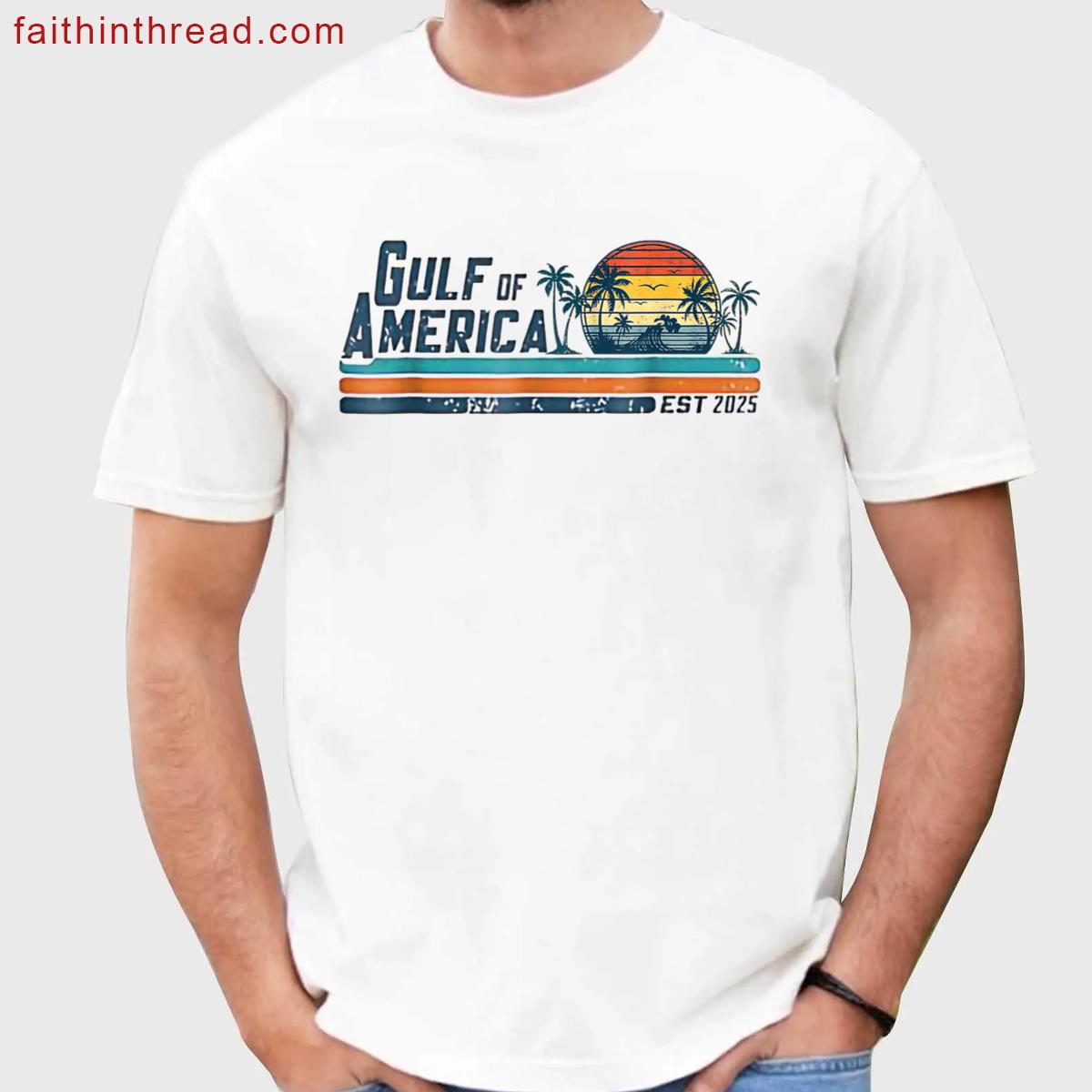 American Patriot Retro Gulf Of Usamerica Est 2025 Shirt