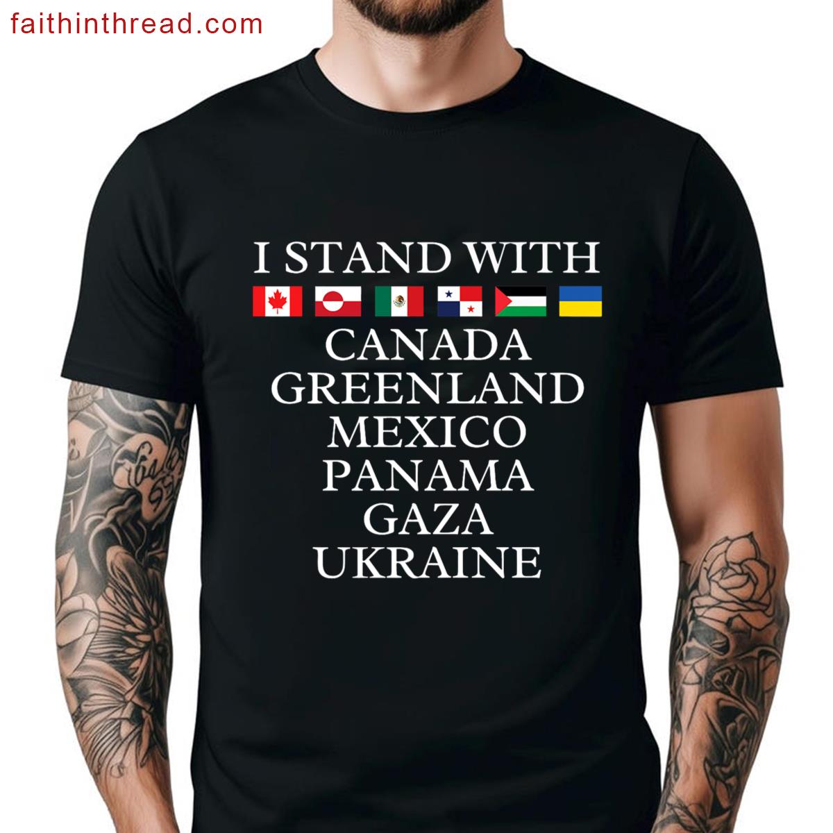 Anti Trump Stand With Canada Greenland Mexico Premium Shirt