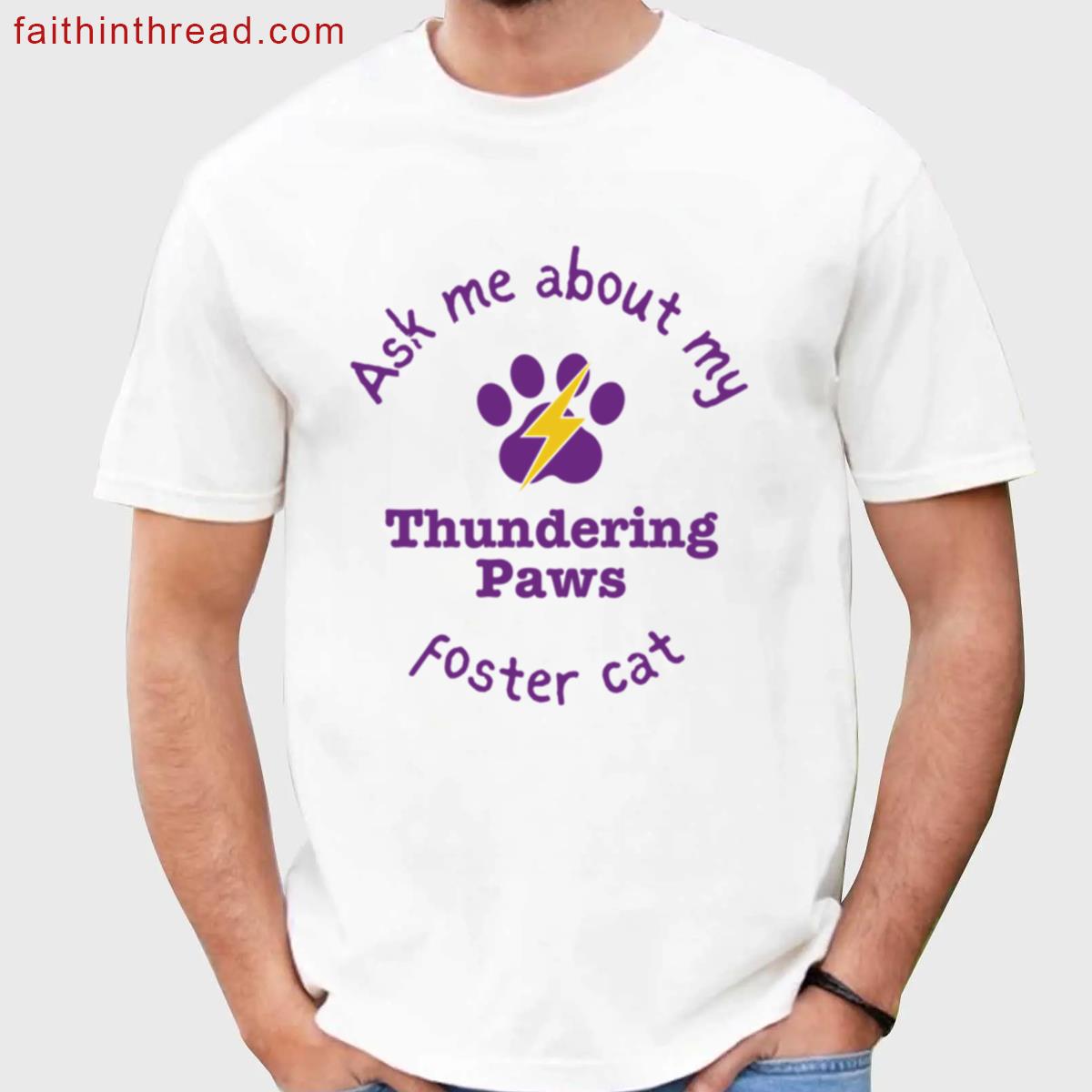 Ask Me About My Foster Cat Oversized Shirt
