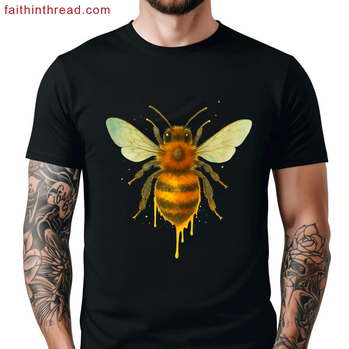 Bee Colourful Watercolour Gifts For Men Women Kids Shirt