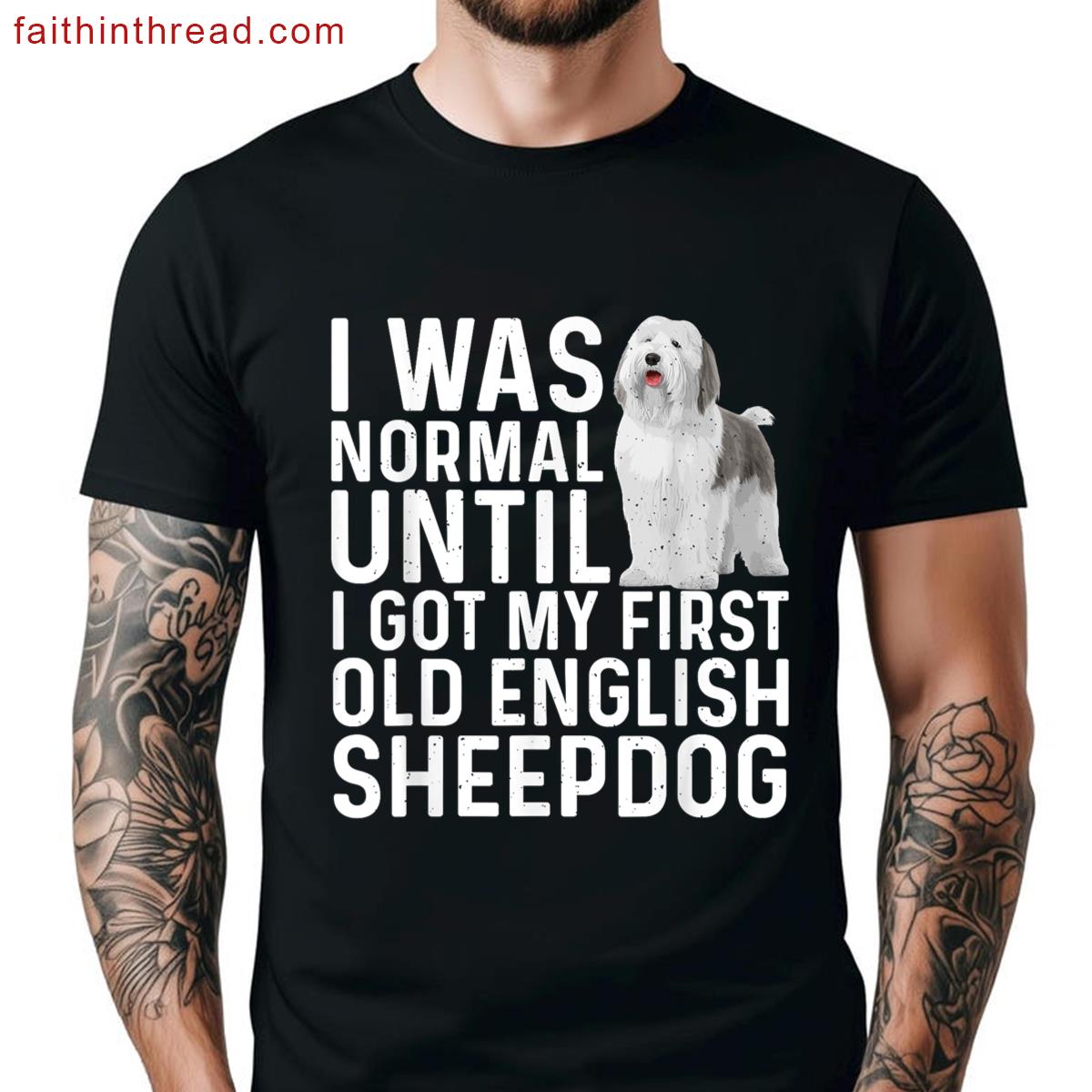 Best Old English Sheepdog Art For Men Women Sheepdog Lover Shirt