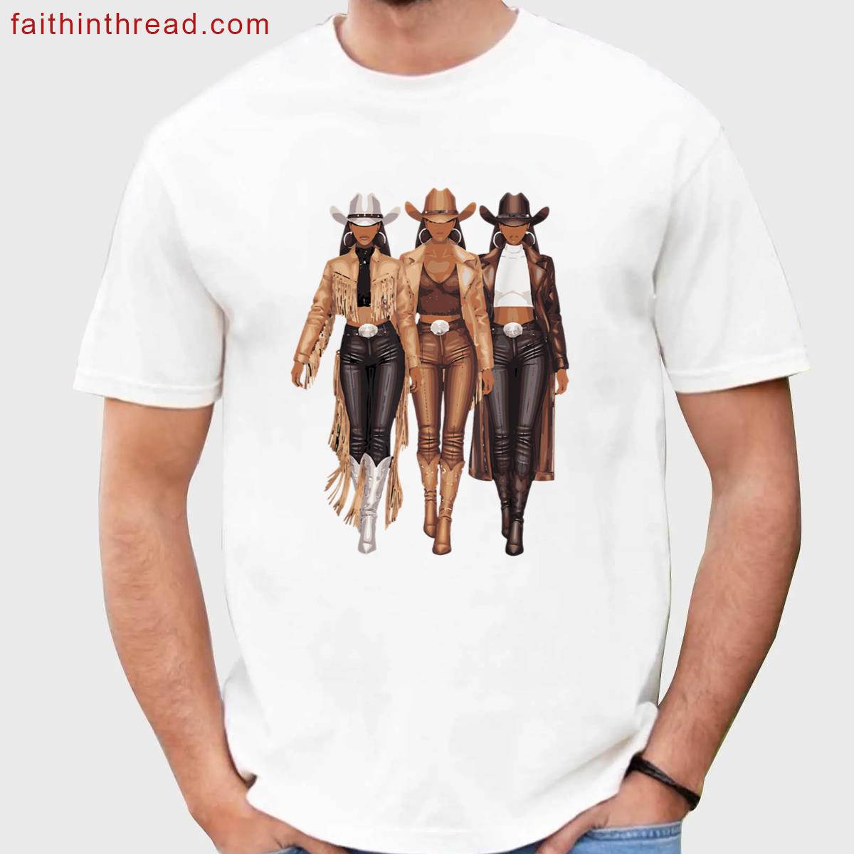 Black Cowgirl Western Tee Rodeo Country Women Juneteenth Shirt