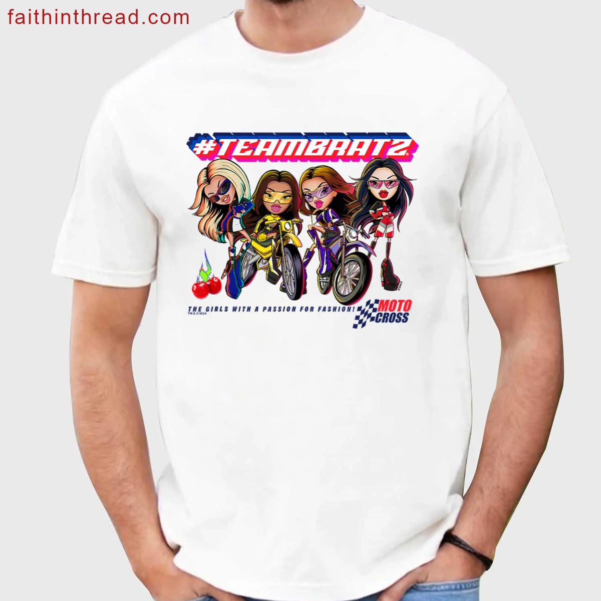 Bratz Teambratz Motocross Biker Girls Group Shot Shirt