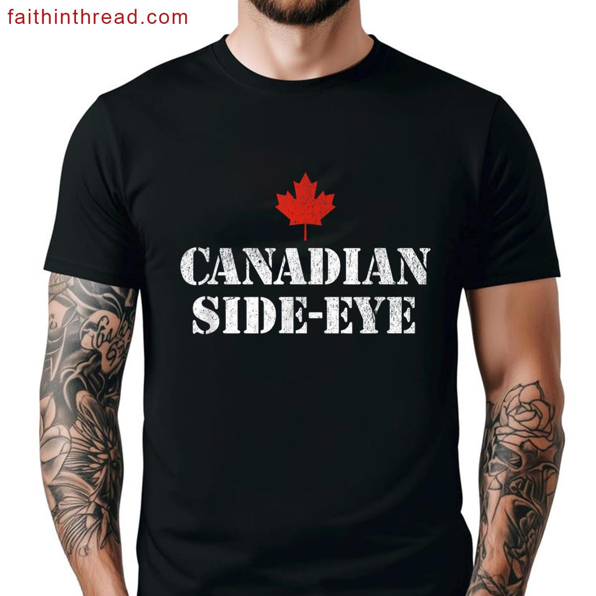 Canadian Side Eye Funny Political Canada Carney Meeting Shirt