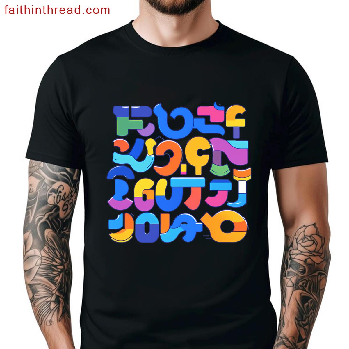Colorful Abstract Geometries Celebrating Dynamic Visual Forms Shirt