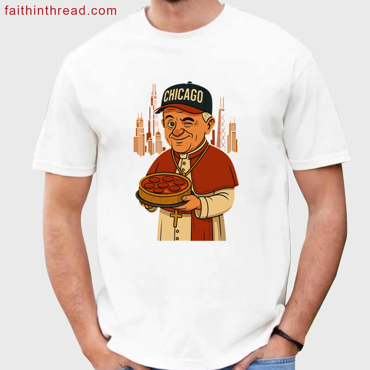 Da Pope Chicago Style Funny Novelty Apparel Leo Xiv Pontiff Shirt