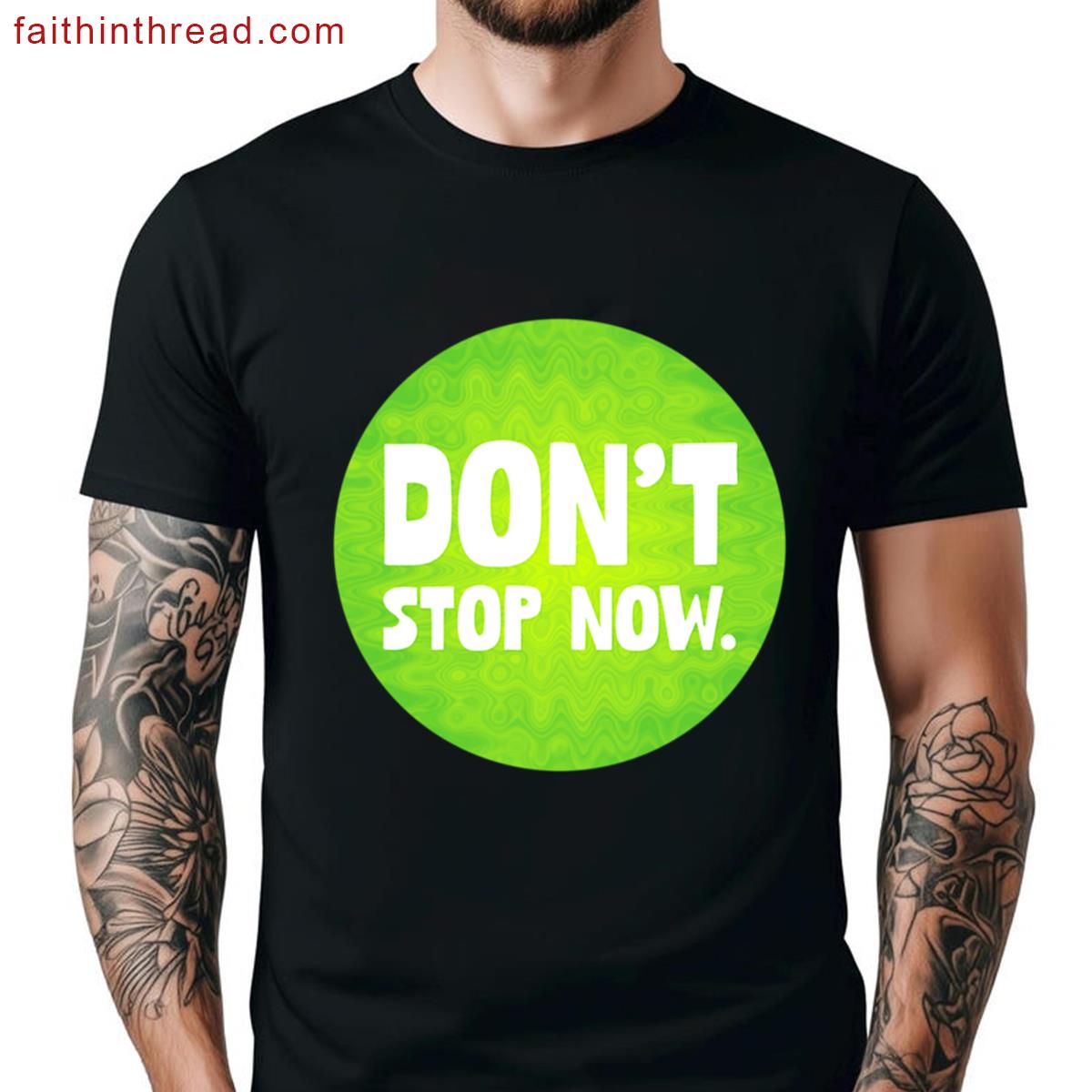 Dont Stop Now Green And Lime Wave Shirt