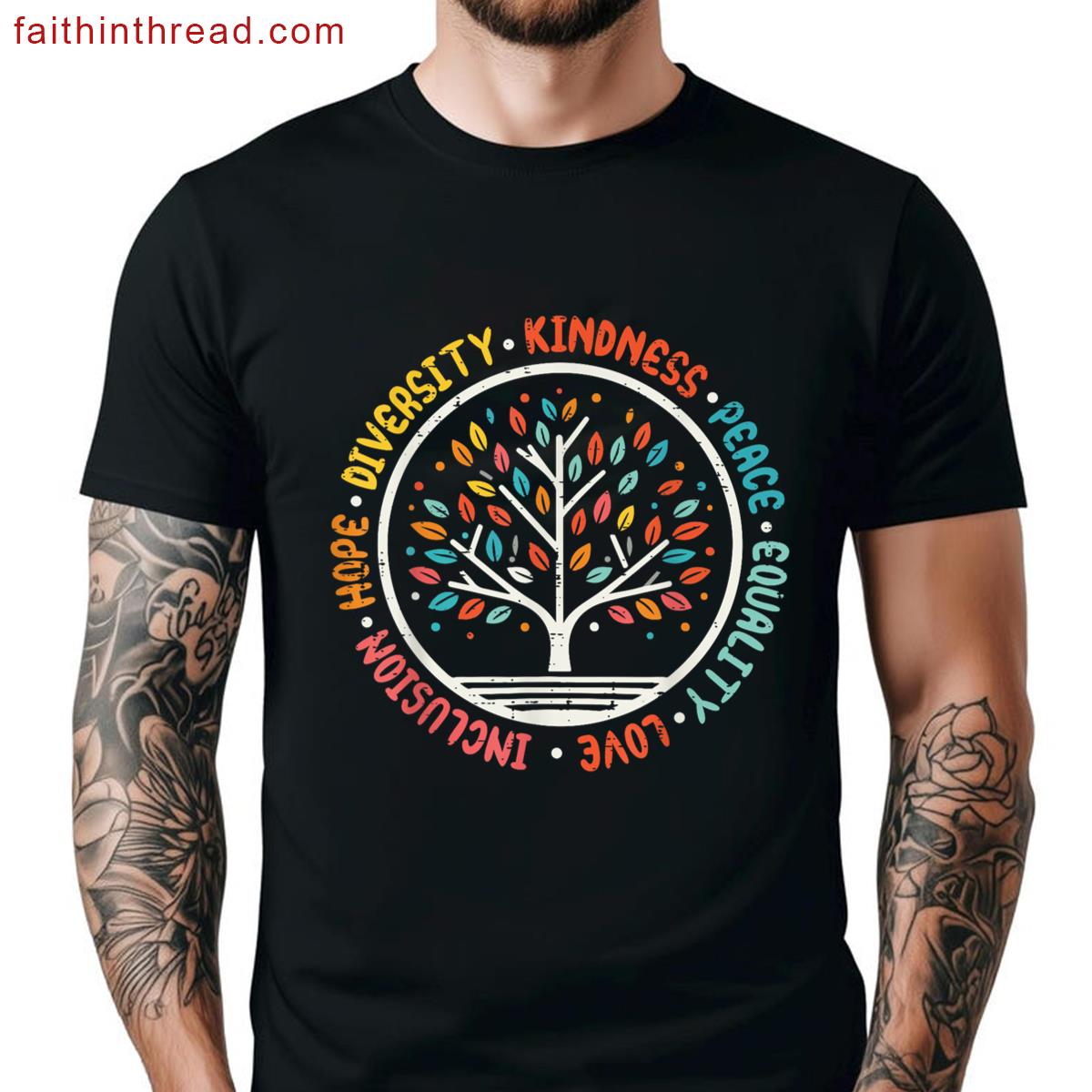 Equality Love Inclusion Diversity Tree Resist Women Men Kids Shirt