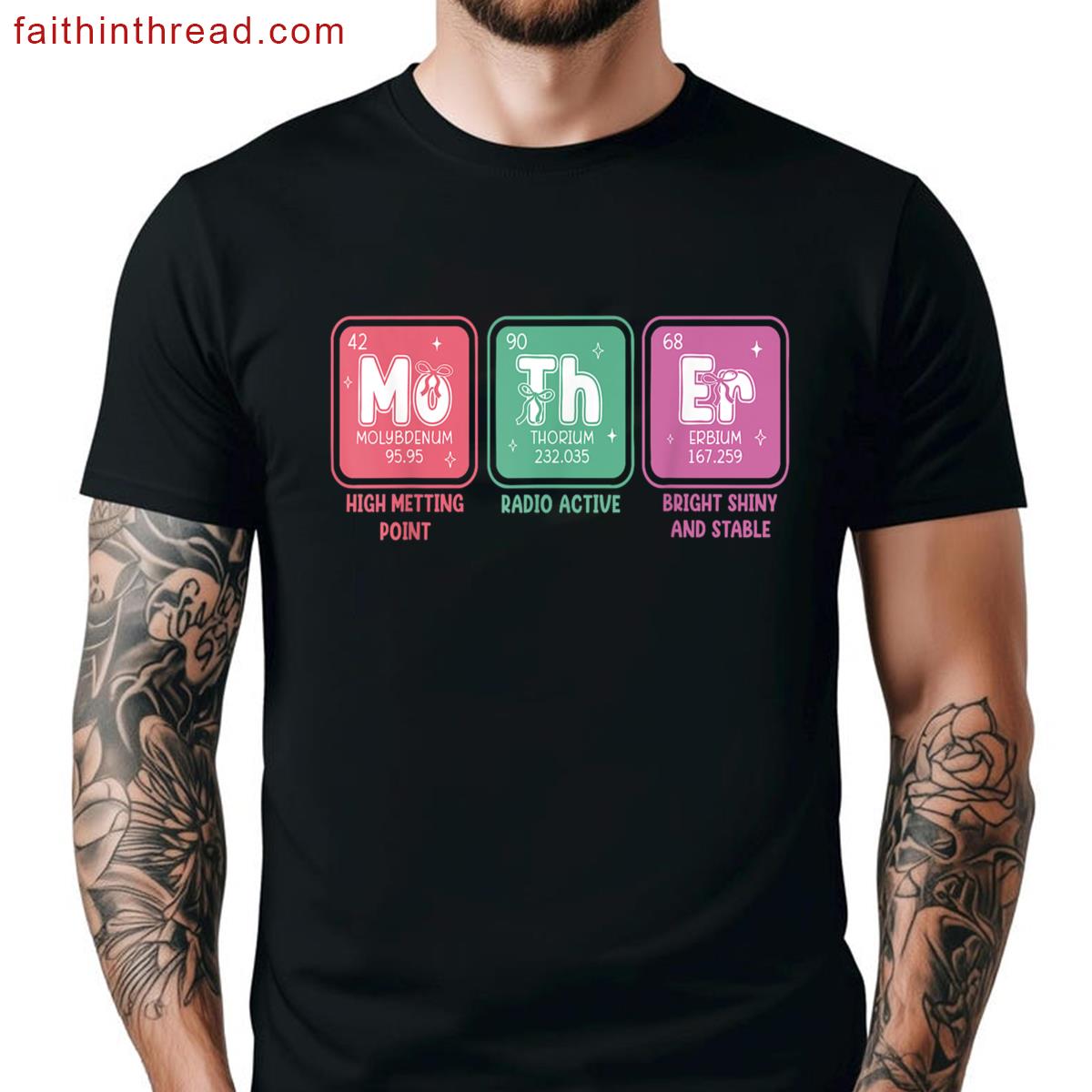 Floral Mother Periodic Table Mothers Day Gift For Women Mom Shirt