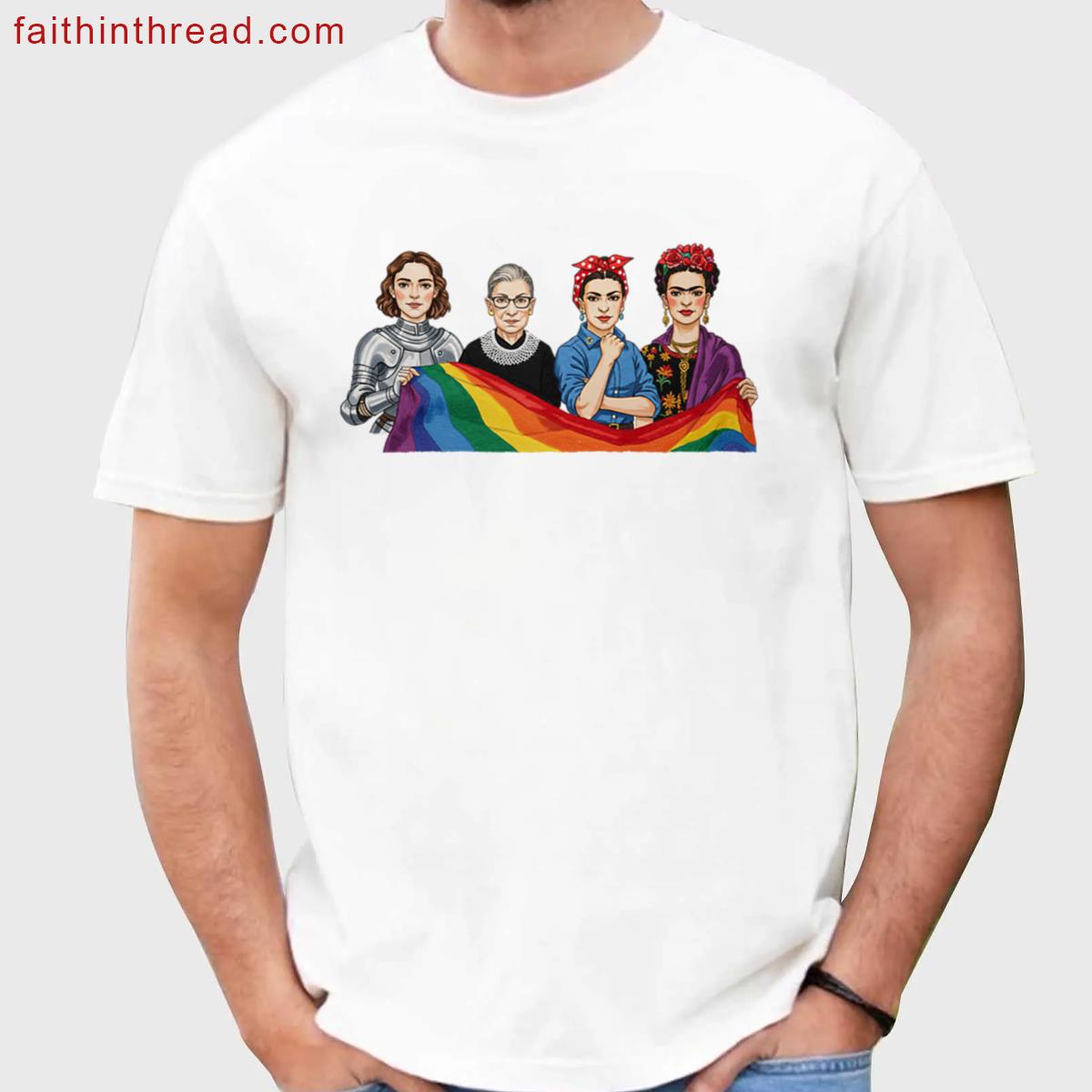 Frida Kahlo Joan Of Arc Ruth Bader Ginsburg Rbg Rosie The Riveter Shirt