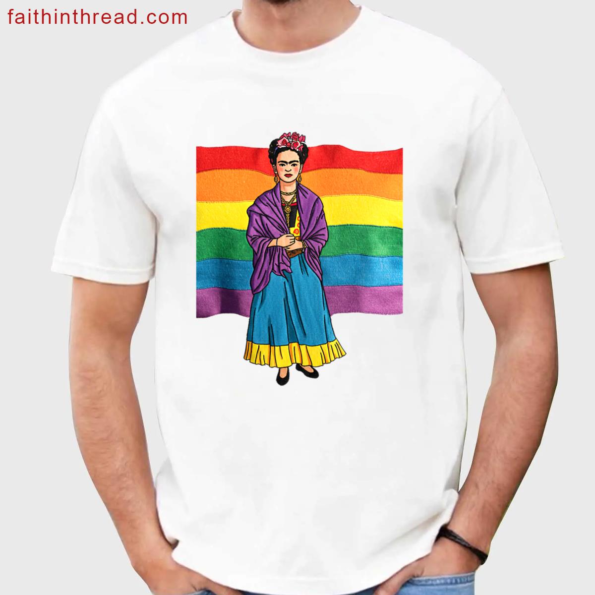 Frida Kahlo Rainbow Flag Shirt