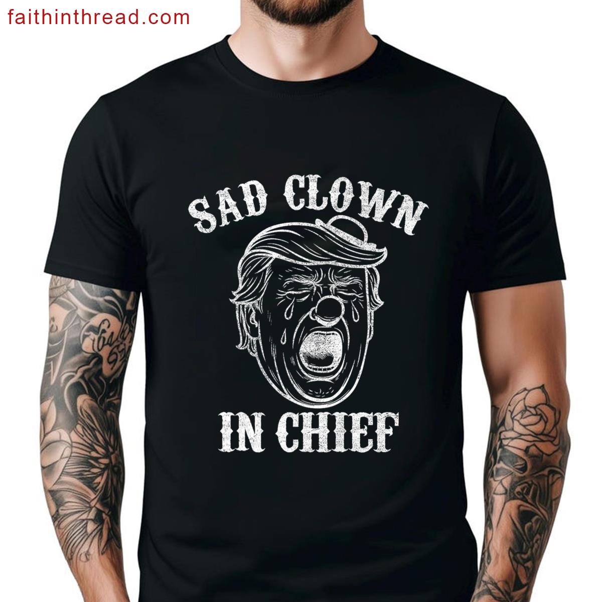 Funny Sad Clown Chief Patriotic Ani Trump Design Premium Shirt