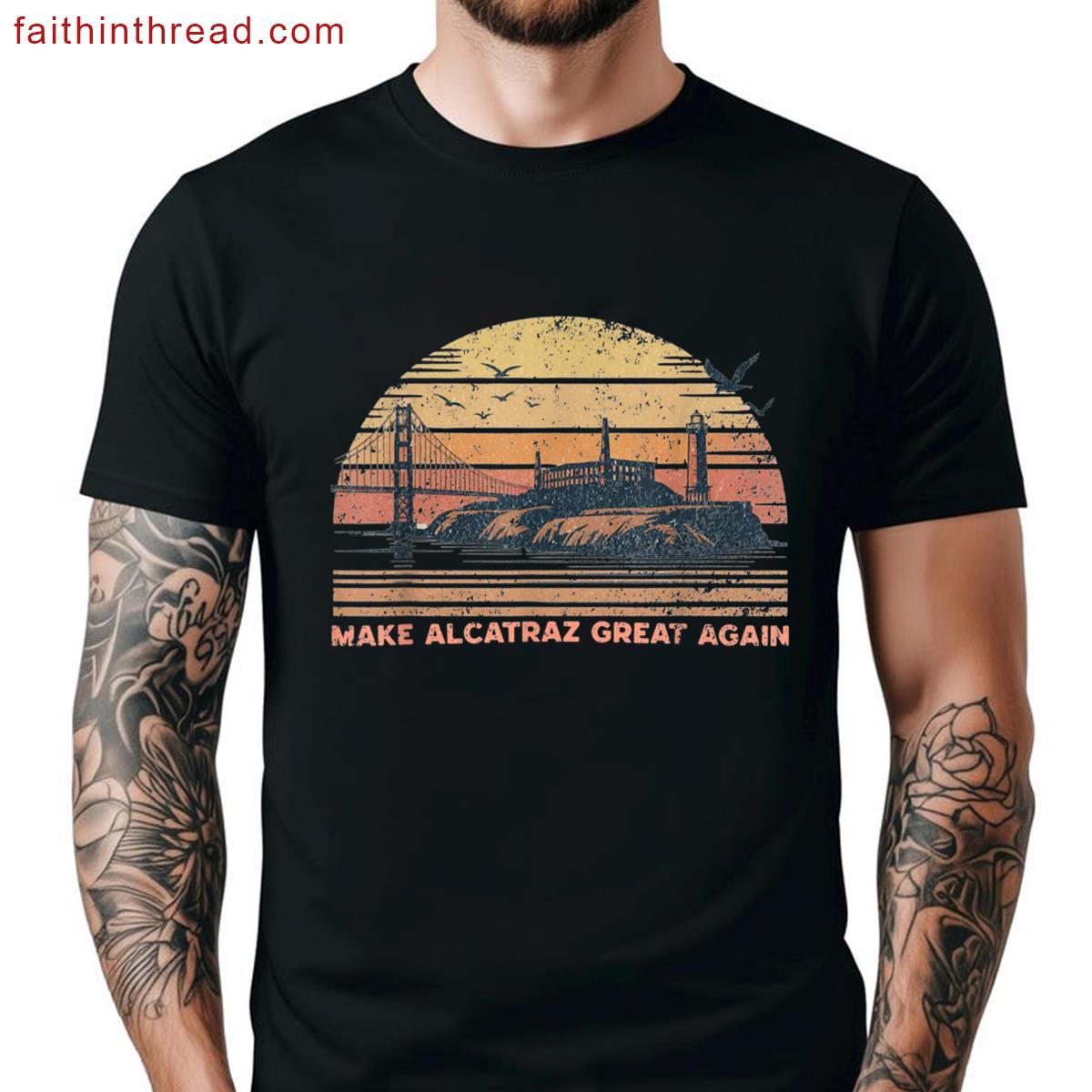Funny Trump Alcatraz Retro Vintage Shirt
