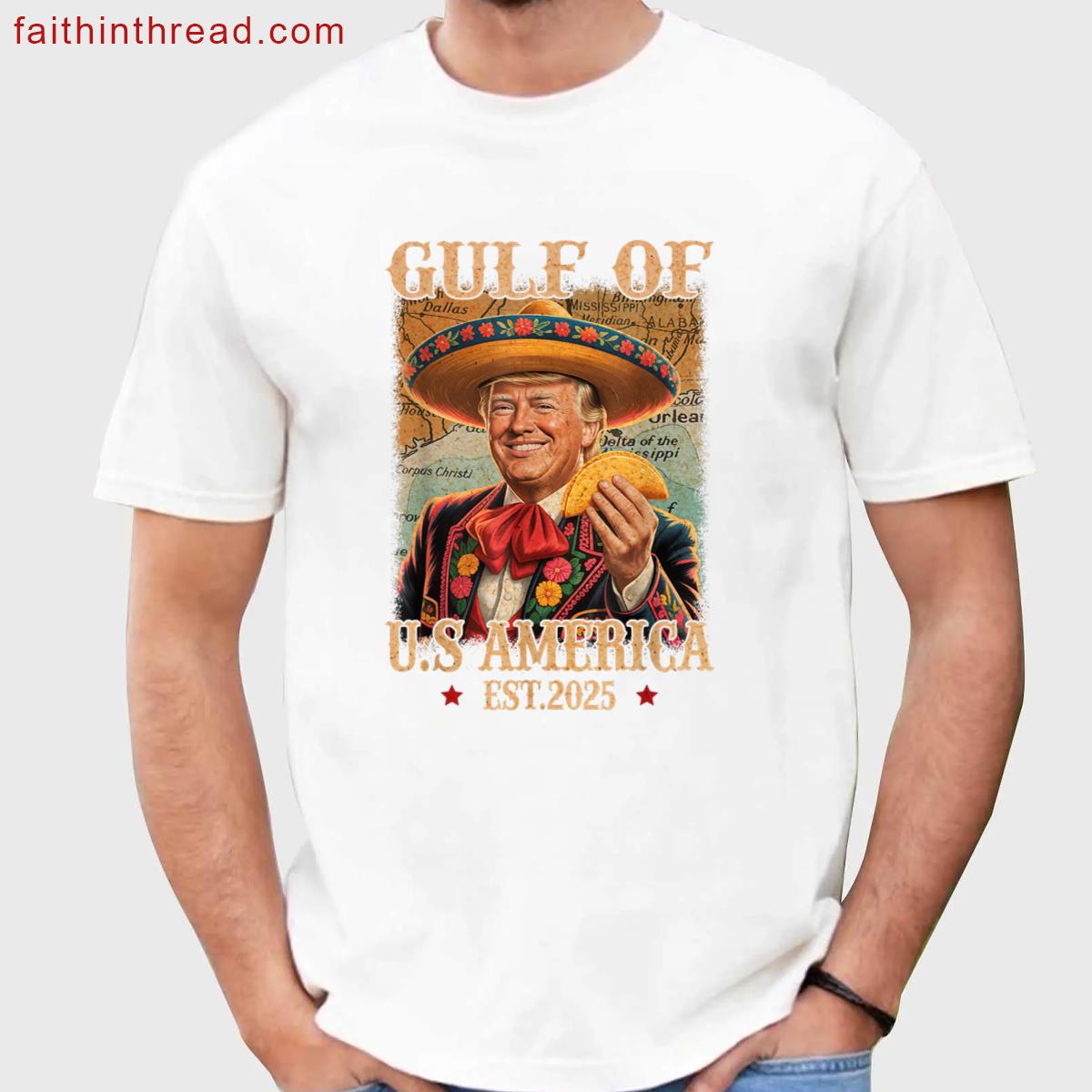 Funny Trump Americas Gulf Est 2025 Trump Merchandise Shirt