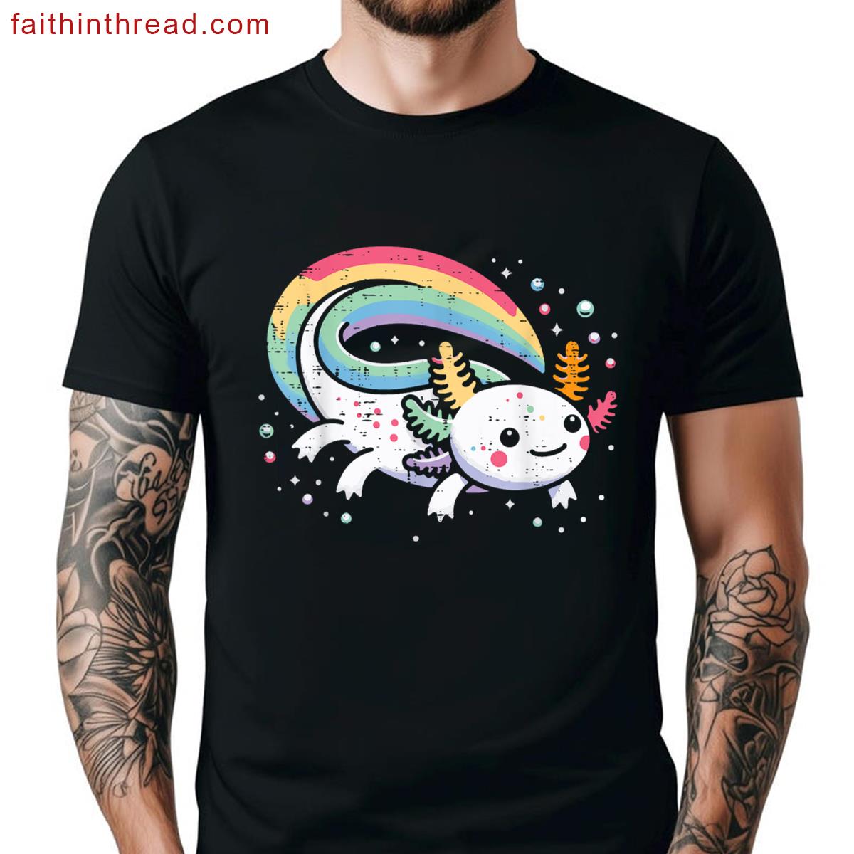 Gay Pride Month Axolotl Lgbtq Ally Rainbow Men Women Shirt