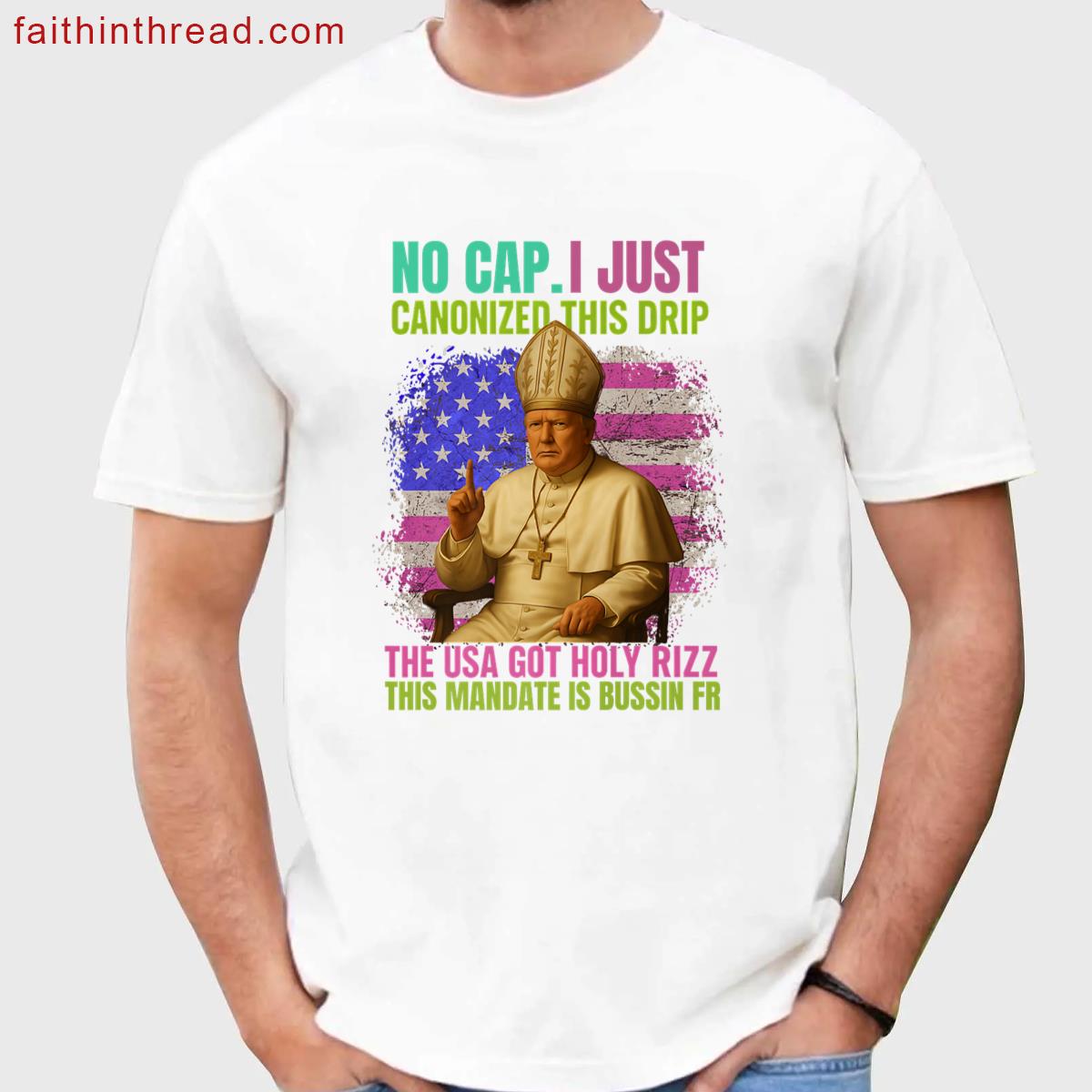 Gen Alpha Slang Trump As Vatican Church Pope Republican Premium Shirt