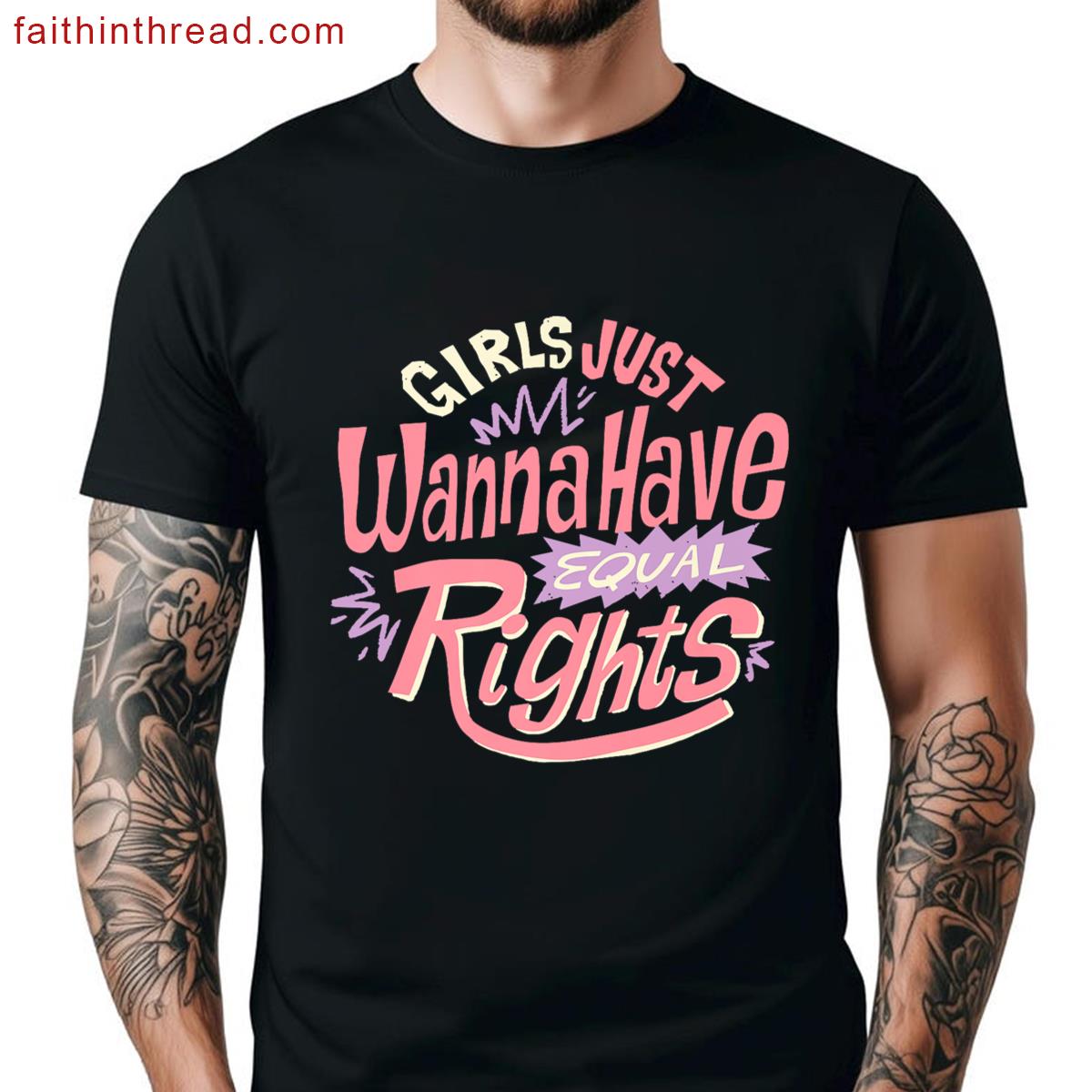 Girls Woman Want Equal Rights Anti Trump Social Justice Cute Premium Shirt