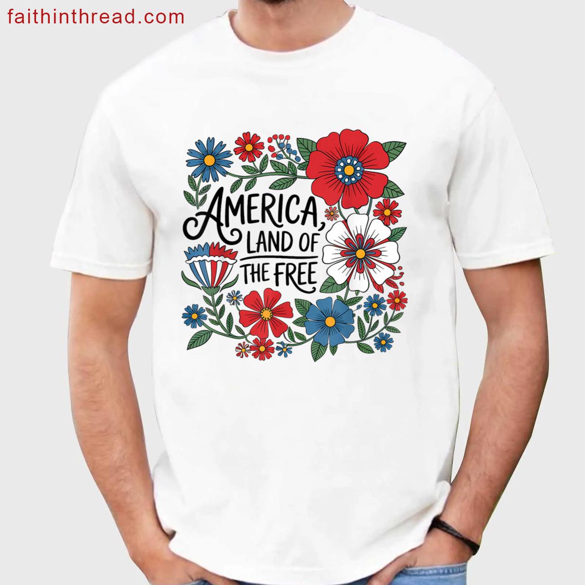 Happy Memorial Day Groovy Flower Women Girls Shirt