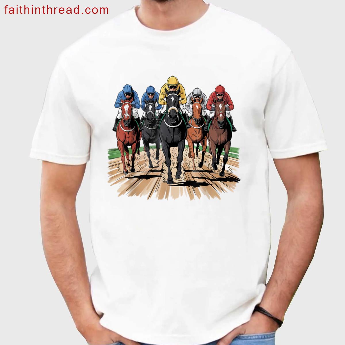 Horse Racing Jockey Racer Derby Rider Gifts Men Women Kids Shirt