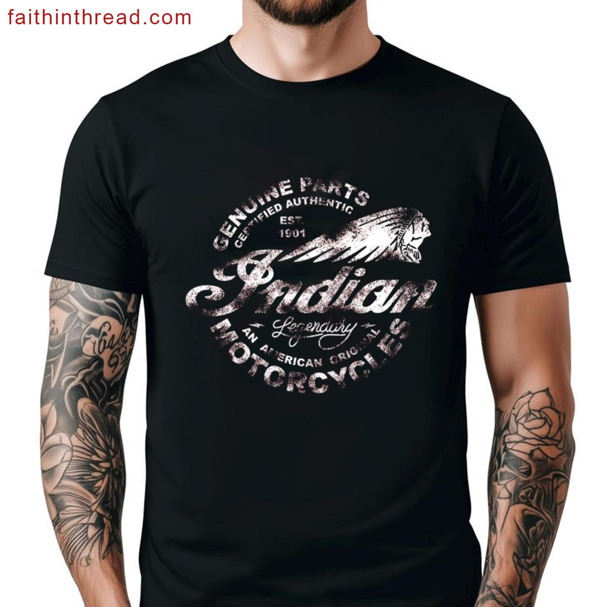 Indian Motorcycles Vintage Sign Legendarywhite Shirt