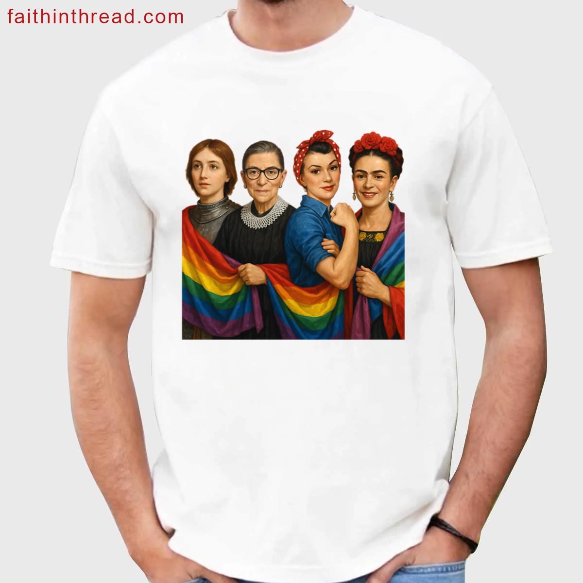 Joan Of Arc Ruth Bader Ginsburg Rbg Rosie The Riveter Frida Kahlo Oversized Shirt
