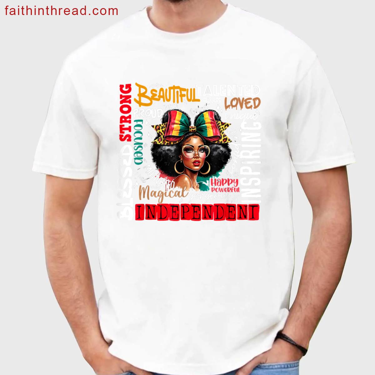 Juneteenth Afro Woman Tee Independent Proud Blessed Queen Shirt