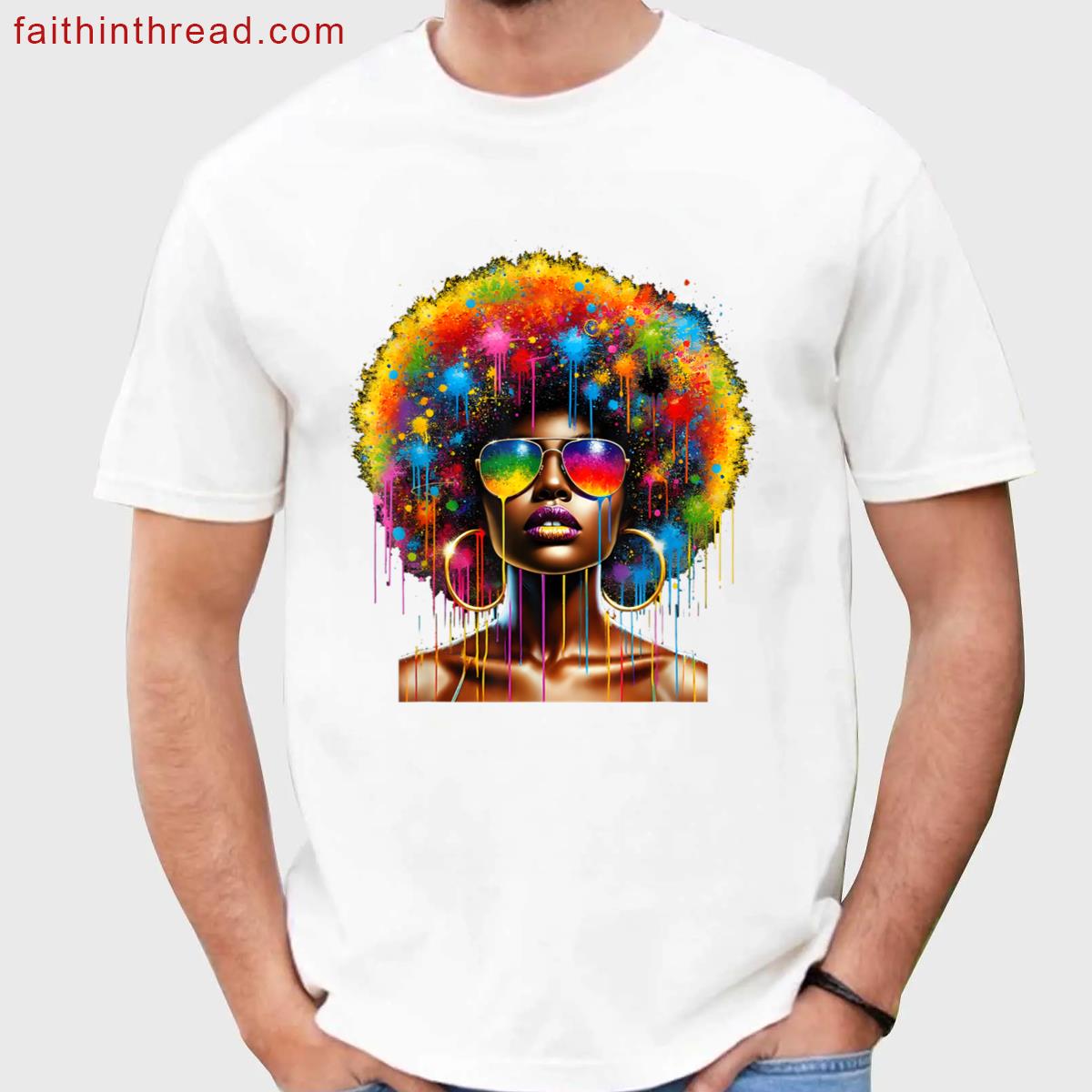 Juneteenth Black Womens Queen Afro African Melanin Dripping Shirt