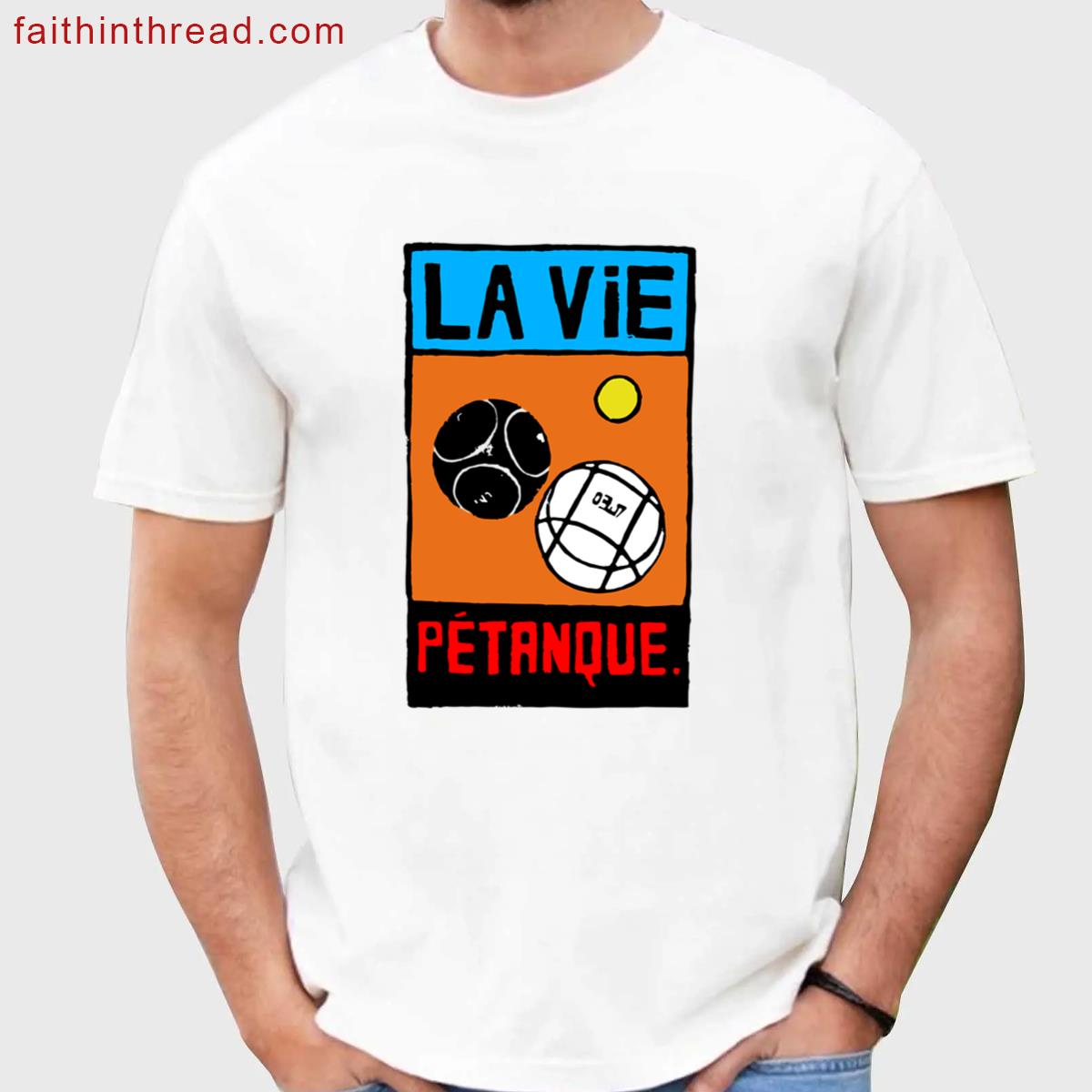 La Vie Petanque Design Oversized Shirt