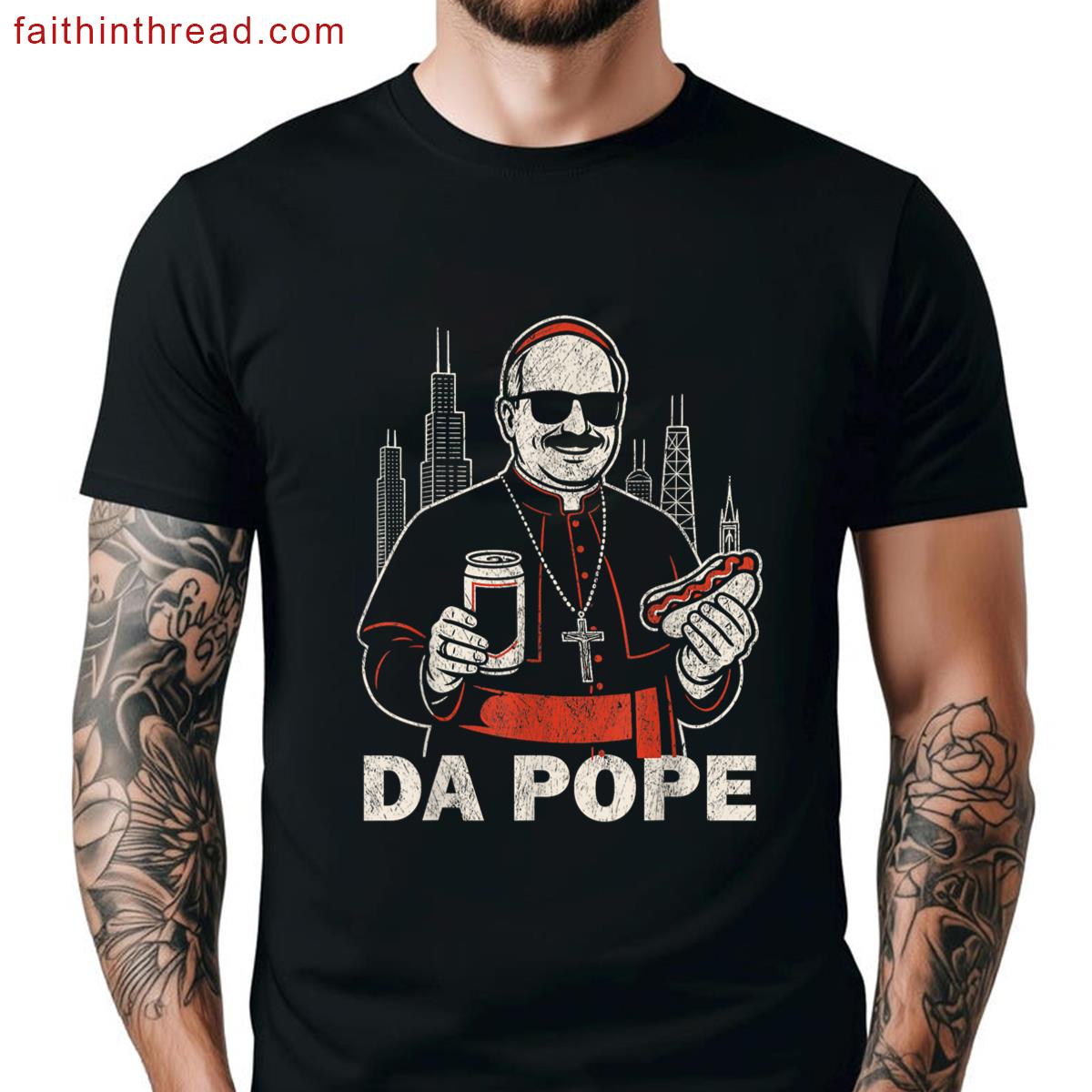 Pope From America Chicago Pope Leo Xiv Funny Vintage Shirt
