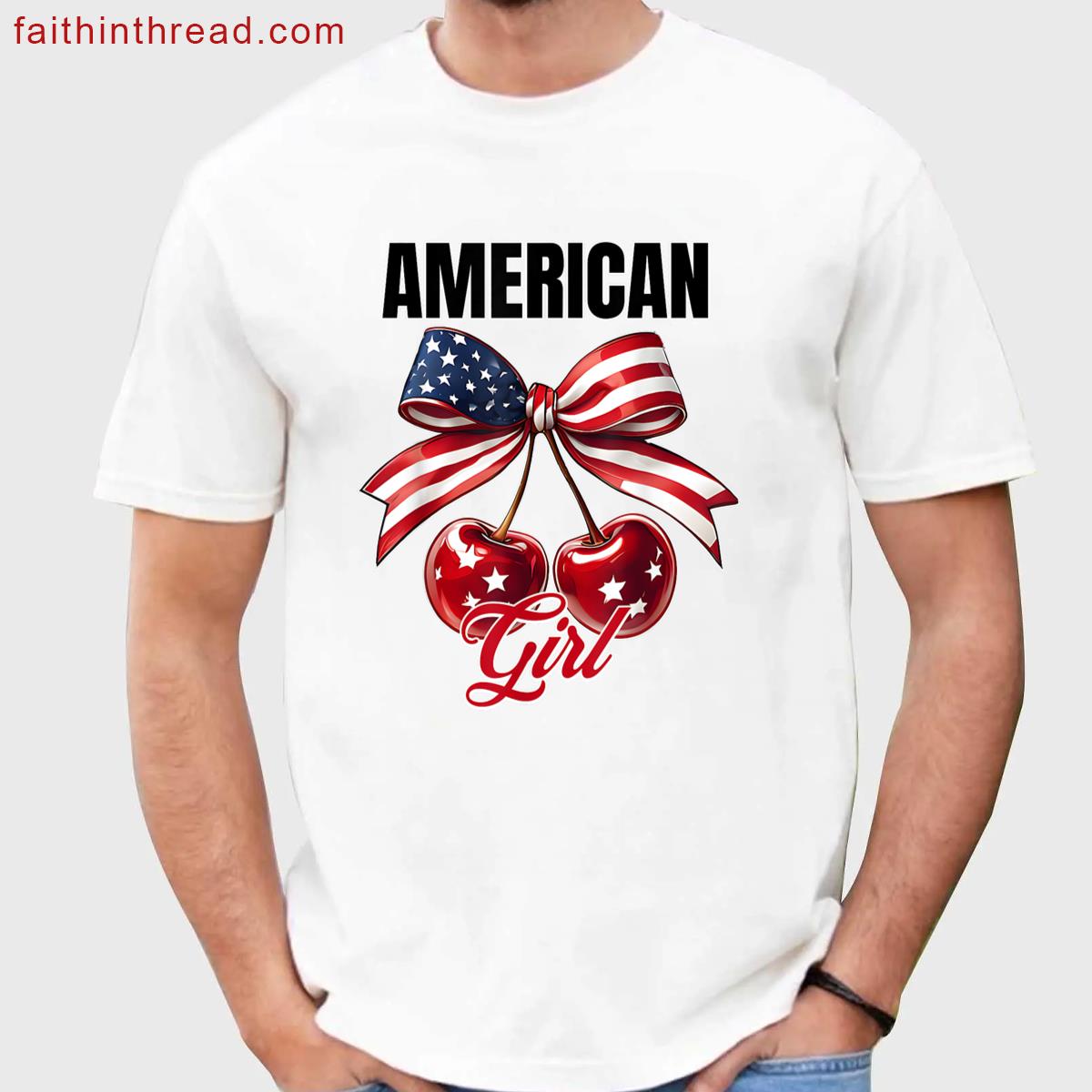 All American Girl Patriotic Tee Shirt