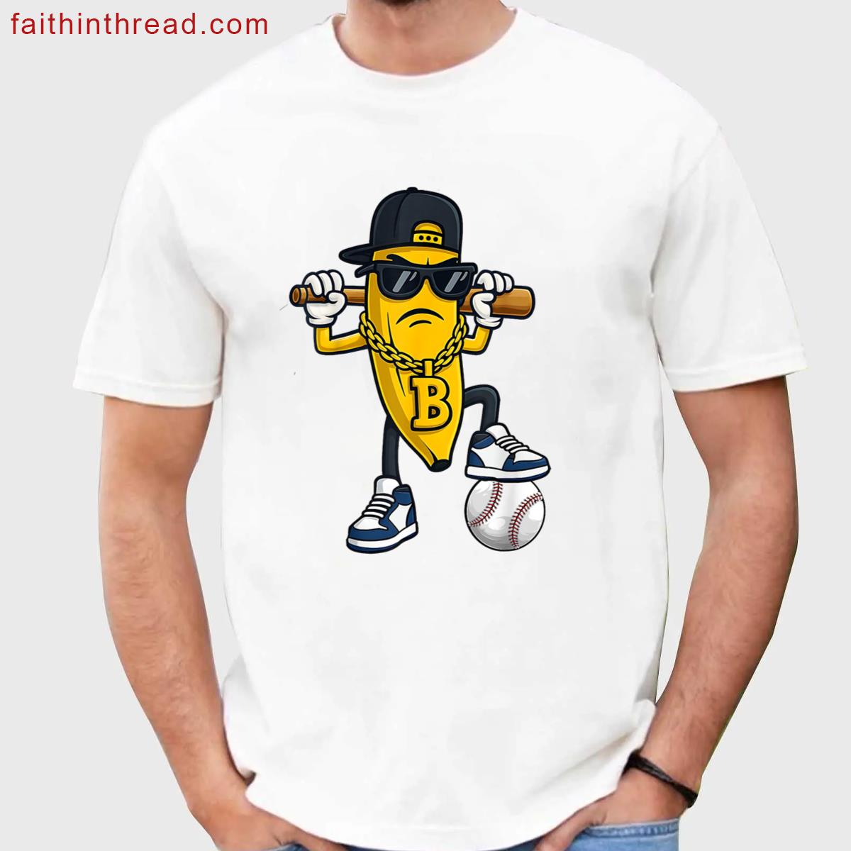 Banana Wearing Sunglasses Tee Shirt