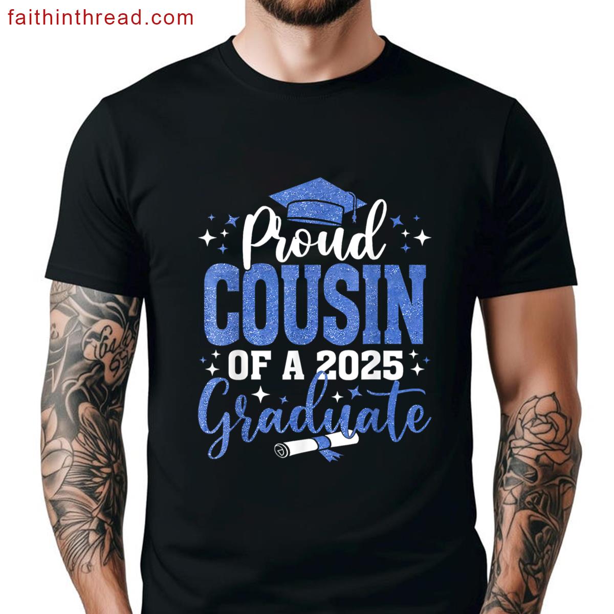 Class Of 2025 Proud Cousin Tee Shirt