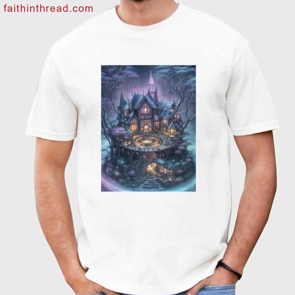 Fairy Village Graphic Tee Shirt