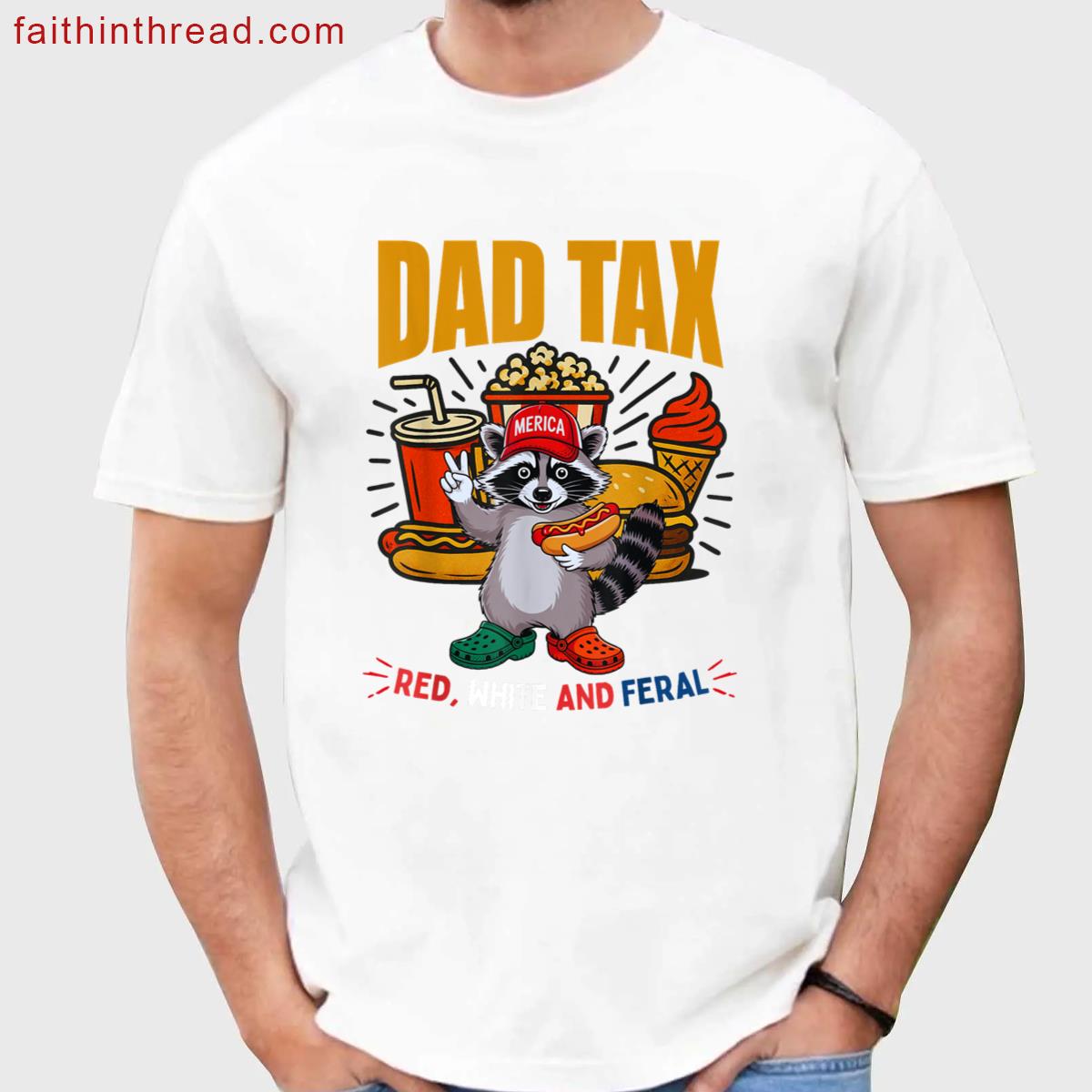 Funny Raccoon Papa Tee Shirt