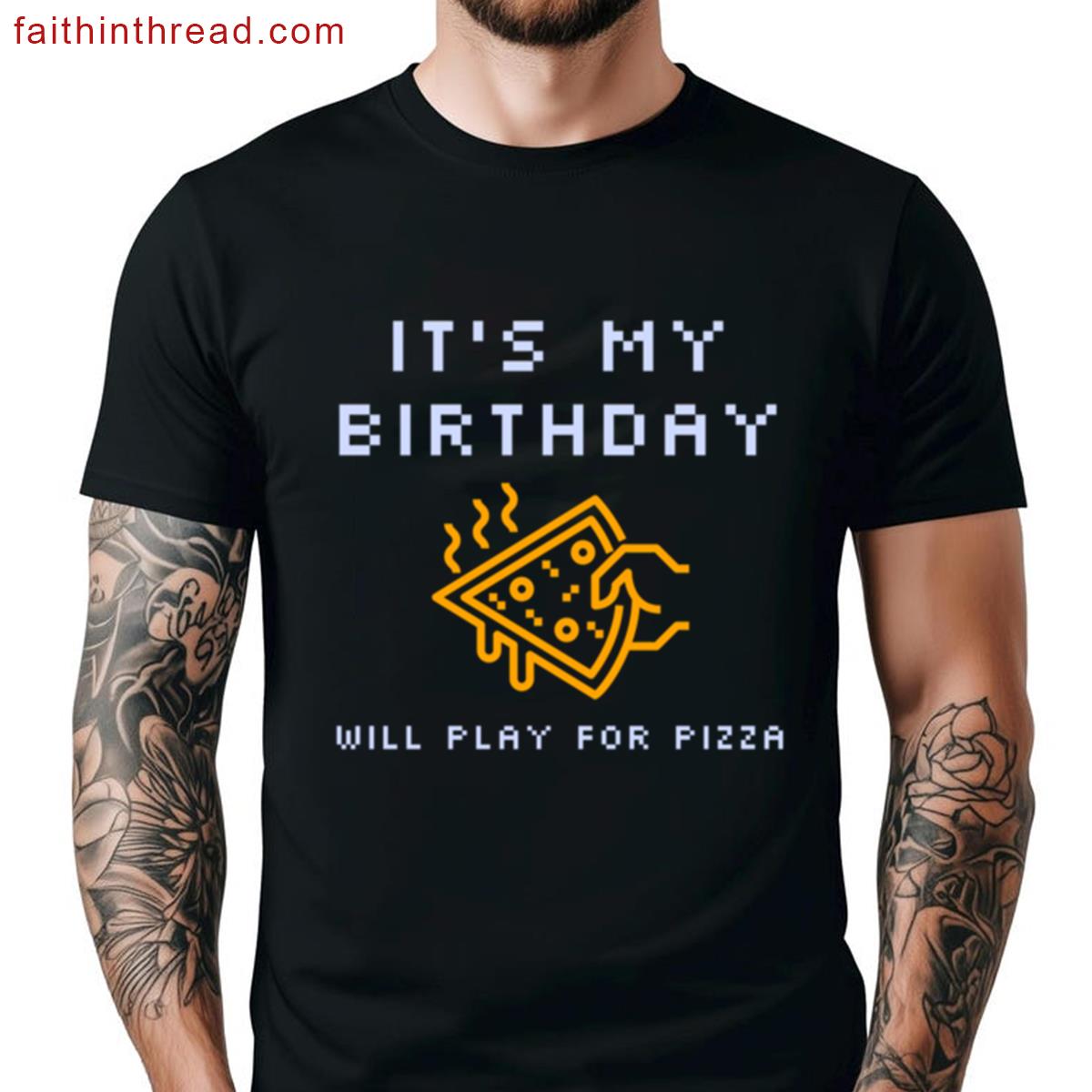 Its My Birthday Kids Pizza Fun Shirt