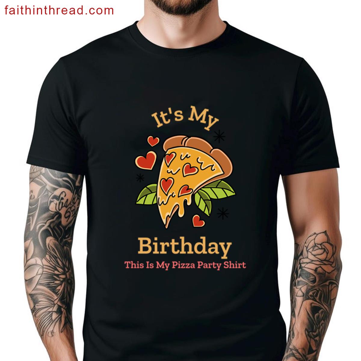 Its My Birthday Kids Pizza Shirt