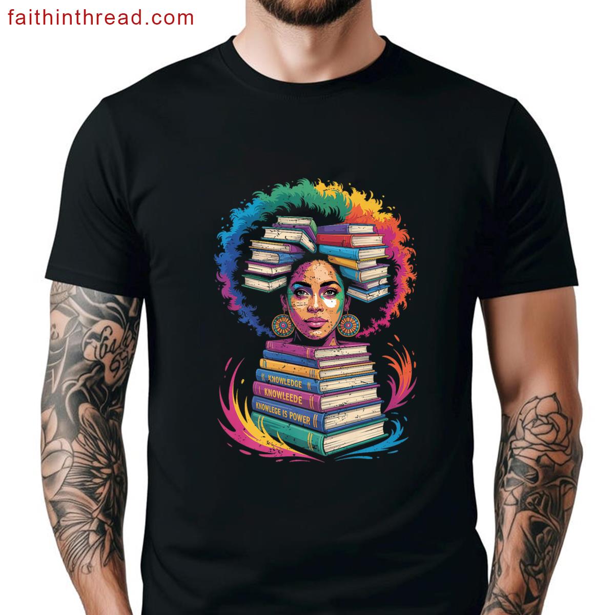 Juneteenth Educated Melanin Queen Book Lover Tee Shirt