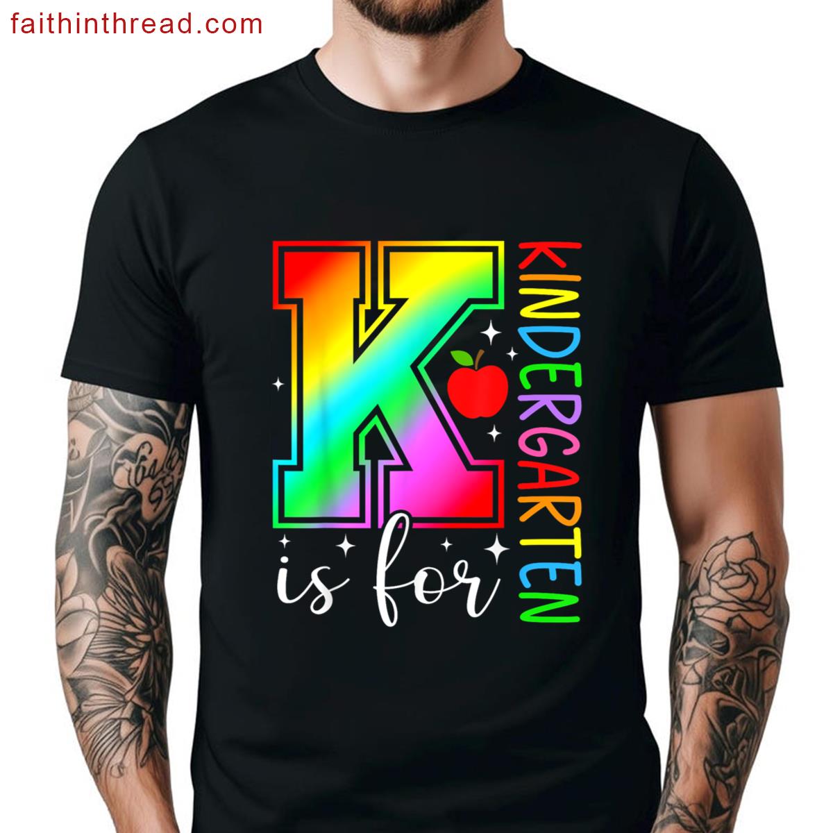 K Is For Kindergarten Back To School Tee Shirt