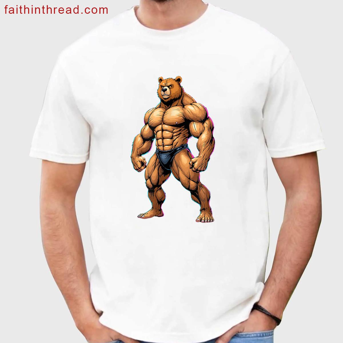 Leather Bear Flexing Daddy Shirt