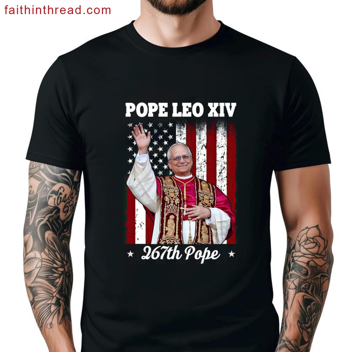 New Pope Leo Xiv Robert Flag Apparel Shirt