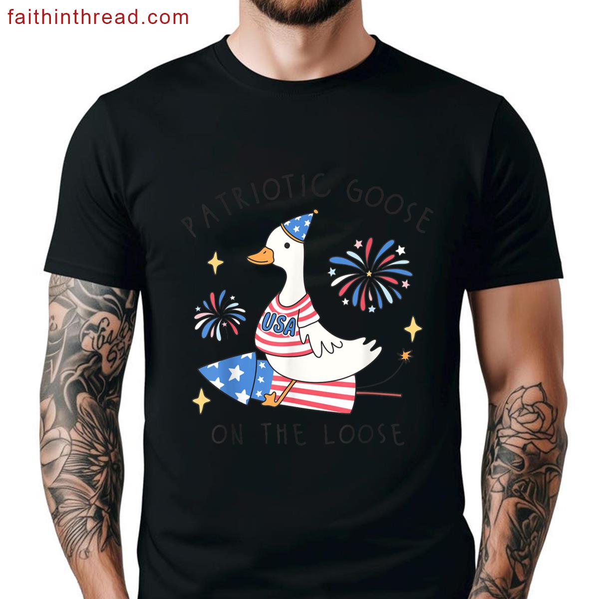 Patriotic Goose Silly Goose Shirt
