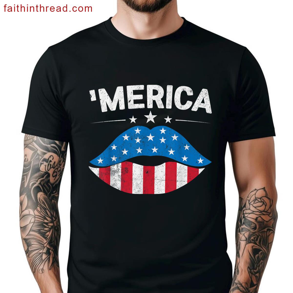 Patriotic Us Flag Merica Shirt