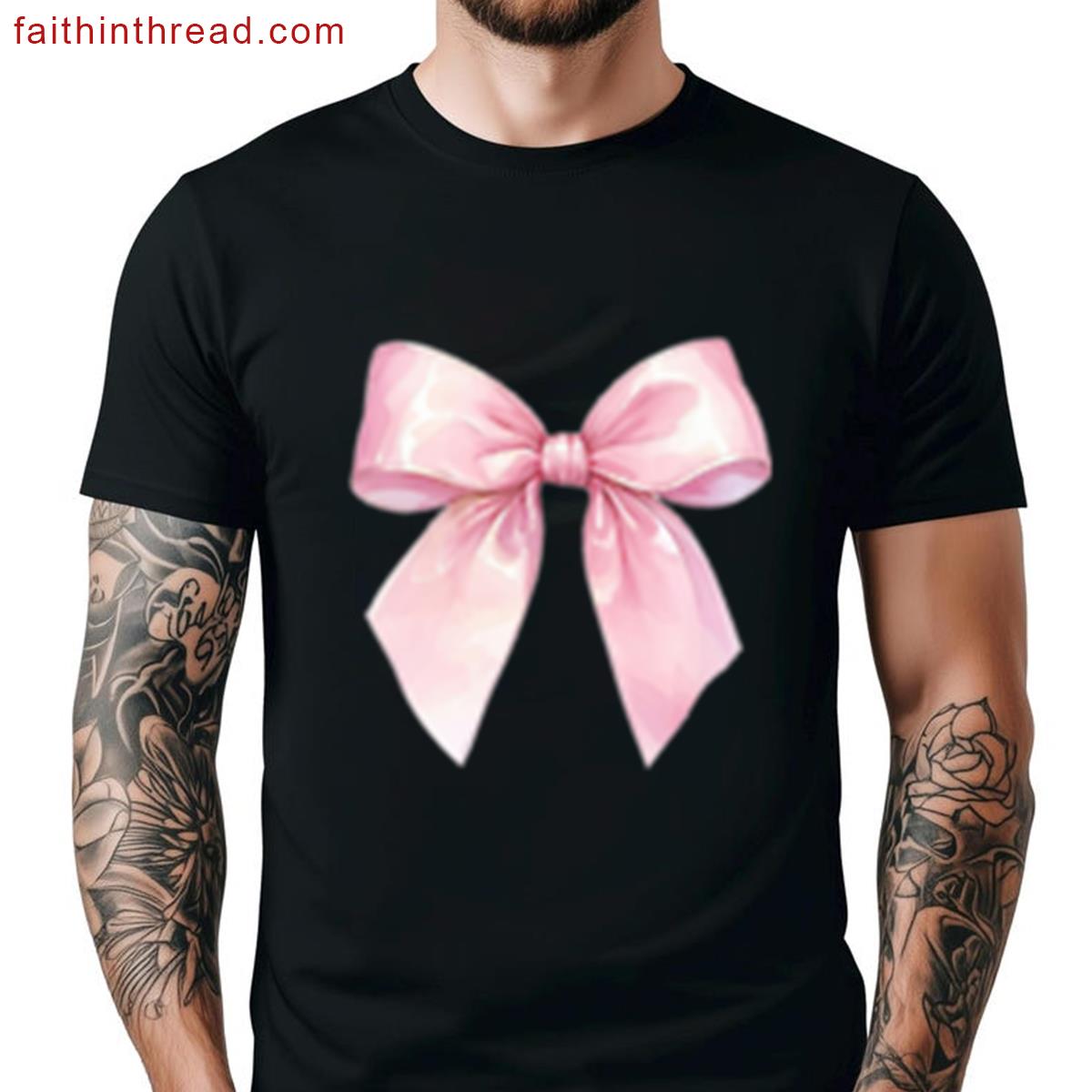 Pink Bow Fashion Tee Shirt