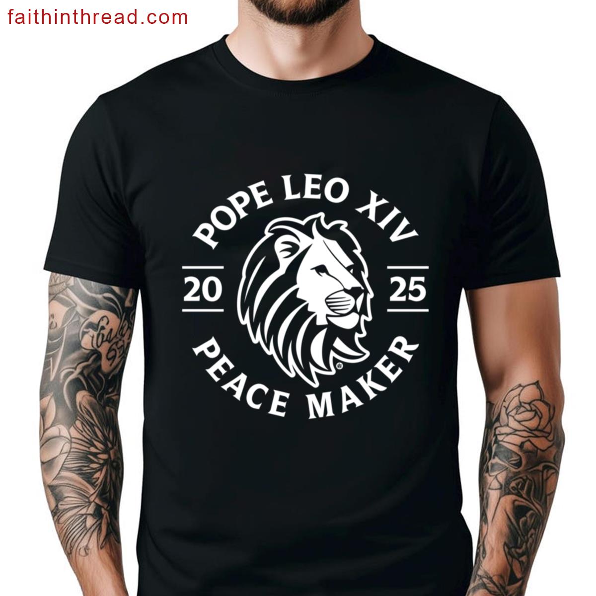 Pope Leo Graphic Tee Shirt