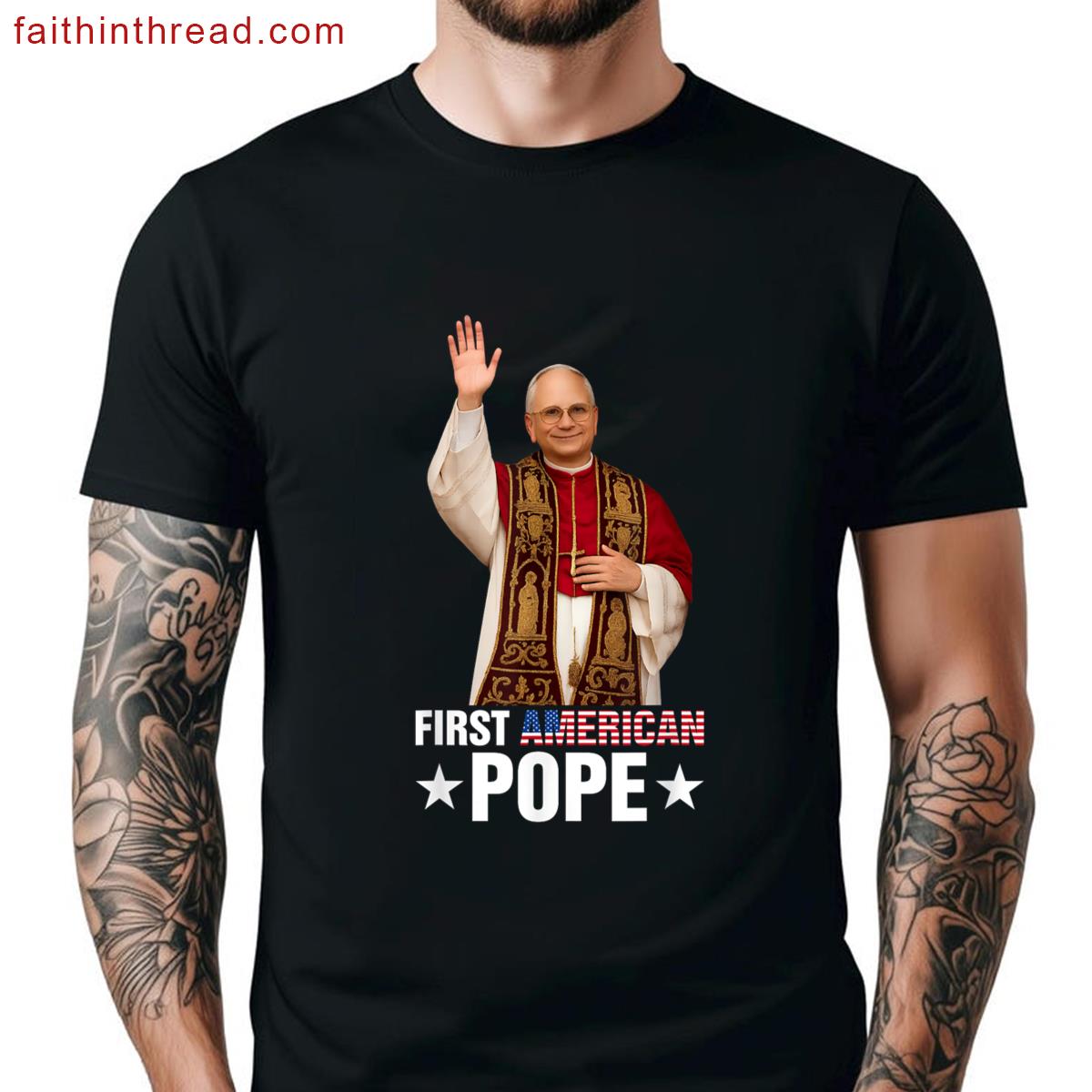 Pope Leo Xiv American Tribute Shirt
