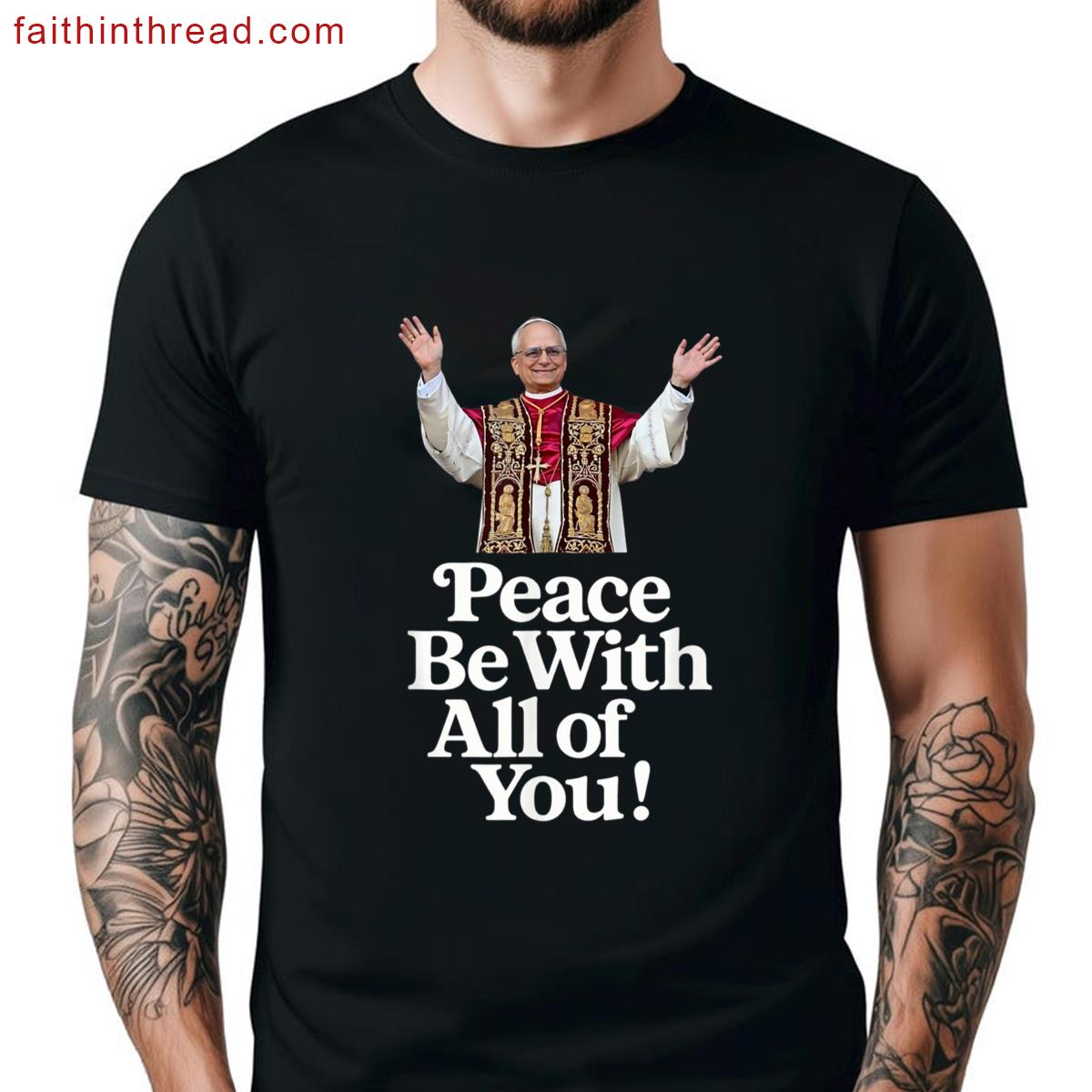 Pope Leo Xiv Blessing Tee Shirt
