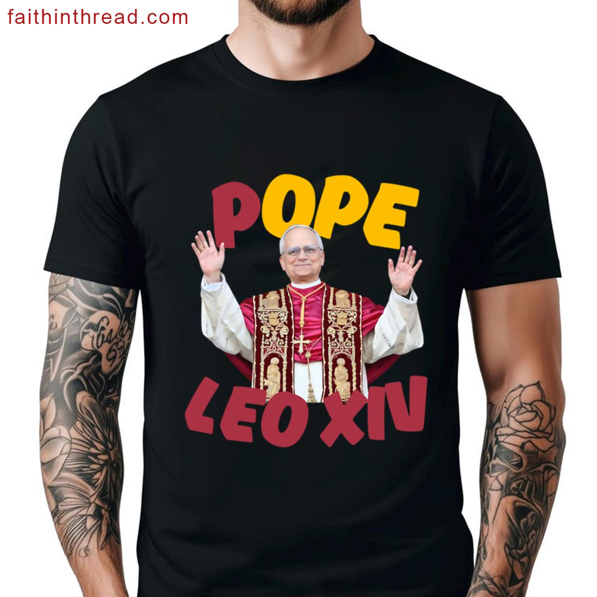 Pope Leo Xiv Design Tee Shirt