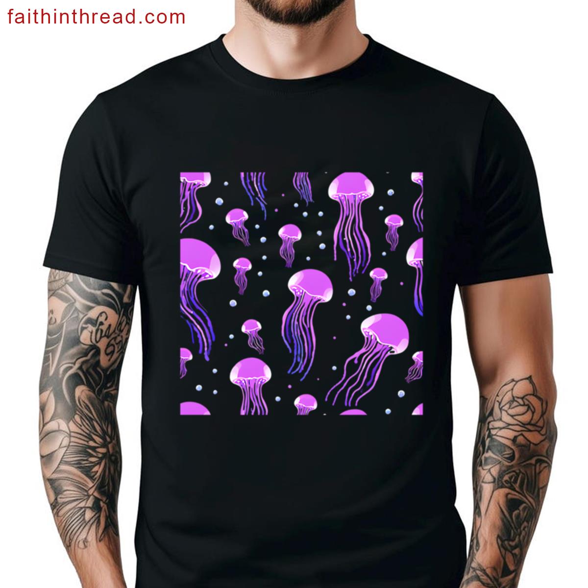 Purple Jellyfish Ocean Style Shirt
